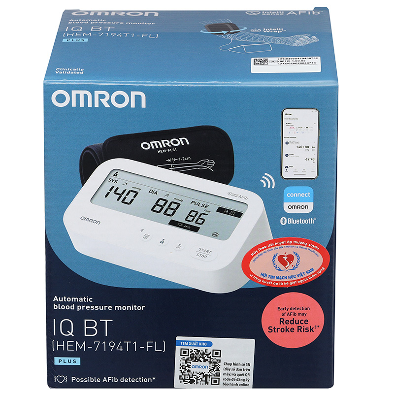 Máy đo huyết áp bắp tay Iq Bt Omron HEM-7194T1-FL - 10